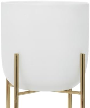 deco 79 metal planter, set of 2 planter, side view