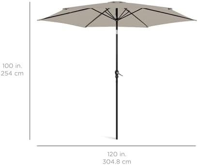 best choice products 10ft outdoor patio umbrella, outdoor on a desk or shelf