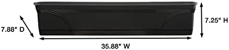 southern patio medallion windowsill platform garden planter, black, close-up detail