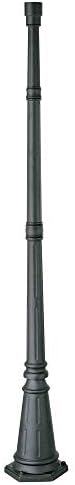 John Timberland Hepworth 76 3/4" High Black Traditional Outdoor Light Post | Cap Base Iron Aluminum Pole Accessory for Exterior House Porch Patio Garage Yard Garden Driveway Home Lawn