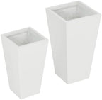 outsunny 2-pack outdoor planter set with drainage holes, view 9