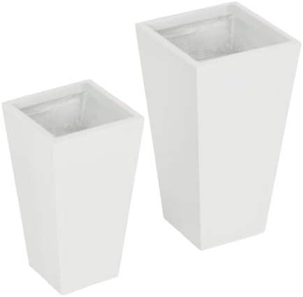 outsunny 2-pack outdoor planter set with drainage holes, view 9