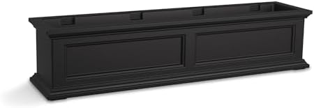 mayne fairfield 48in self-watering rectangular window box planter, view 12