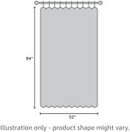 ryb home linen sheer outdoor curtains for patio, front angle view
