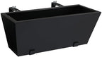 birdrock home 2pk metal railing planter box |, front angle view
