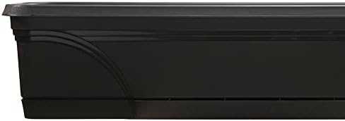 southern patio medallion windowsill platform garden planter, black on a desk or shelf