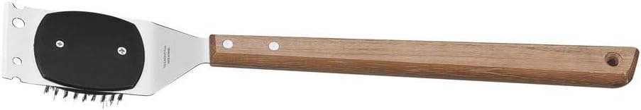 Tramontina 26445/100 Wooden Handle Grill Brush, Dynamic, 16.5 inches (42 cm), Natural Wood, BBQ, Cleaning, Chrasco Tool, Made in Brazil