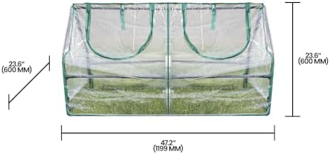 garden cold frame greenhouse cloche showing dimensions
