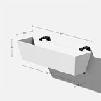 veradek pure series railing planter - tapered window shown in use