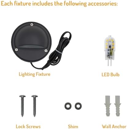 lumina lighting® 2w led deck lights (2 pack), front angle view