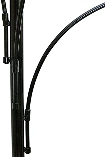 sunnydaze 4-arm hanging basket plant stand with adjustable, package contents