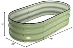 winpull raised garden bed kit, 4x2x1 ft galvanized, front angle view