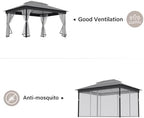 lausaint home 10x13 upgraded gazebo with netting and, side view