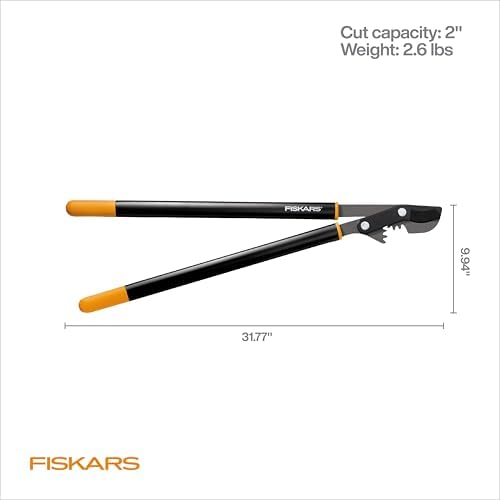 fiskars 32” powergear garden bypass loppers, tree trimmer on a desk or shelf