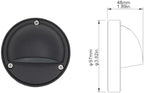 lumina lighting® 2w led deck lights (2 pack) showing dimensions