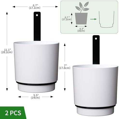 wall mounted hanging planter vase for indoor outdoor shown in use