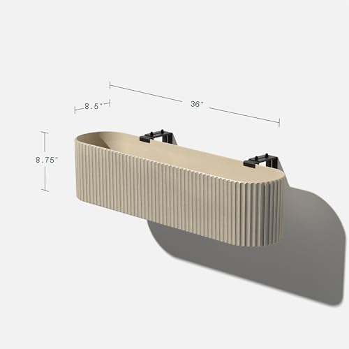 veradek demi series railing planter - round window, close-up detail