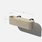 veradek demi series railing planter - round window, close-up detail