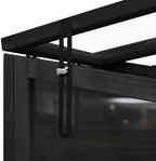 polibi wooden greenhouse, cold frame portable greenhouse with, front angle view