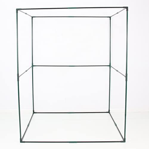 portable 4'x4' large 6ft tall plant netting cover on a desk or shelf
