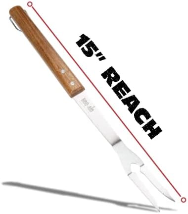 3 piece bbq grilling accessories set - bbq, front angle view