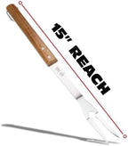3 piece bbq grilling accessories set - bbq, front angle view