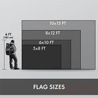 g128 american usa flag | 6x10 ft |, front angle view