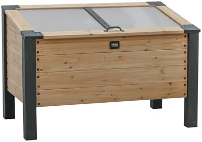 backyard discovery aggie 4' x 2' cedar wood shown in use