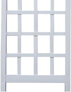 dura-trel cambridge wall mounted garden vinyl trellis, 28" on a desk or shelf