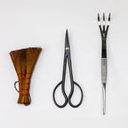 wazakura japanese bonsai garden tool starter kit, satsuki, close-up detail