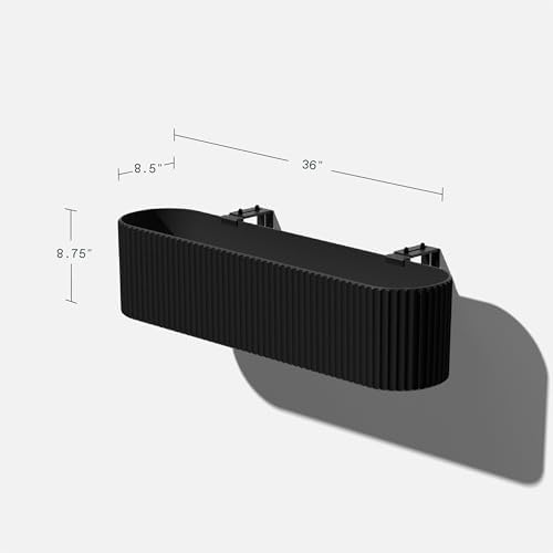 veradek demi series railing planter - round window, close-up detail
