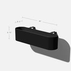 veradek demi series railing planter - round window, close-up detail