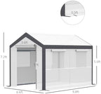 outsunny 10' x 7' x 7' greenhouse walk-in on a desk or shelf