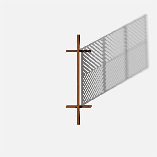 veradek corten steel privacy screen set with stand on a desk or shelf