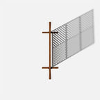 veradek corten steel privacy screen set with stand on a desk or shelf