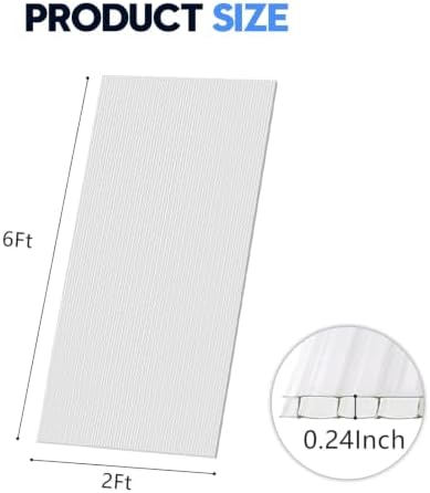 dgsl 14 pcs polycarbonate greenhouse panels, 6' x shown in use