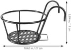 doitool 2pcs over the rail flower pot holder, close-up detail