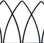 panacea 89523 gothic arch border fence, black, 15" on a desk or shelf