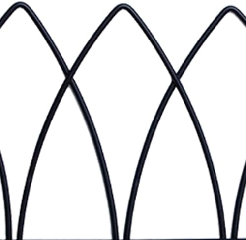 panacea 89523 gothic arch border fence, black, 15" on a desk or shelf