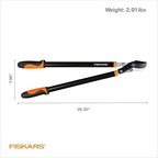 fiskars 28" power-lever garden bypass loppers, 1.75" cut on a desk or shelf