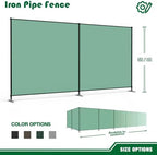 5'hx12'w outdoor freestanding privacy screen fence panels with, close-up detail