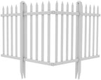 bynbbur 2 panels white picket fence 42" w on a desk or shelf