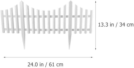 flexible picket fence garden border, plastic decorative landscape shown in use