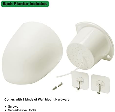 orimerc 4 pack corner wall mounted hanging planter, close-up detail