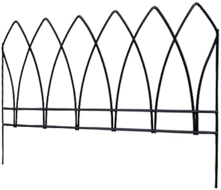 panacea 89523 gothic arch border fence, black, 15", package contents
