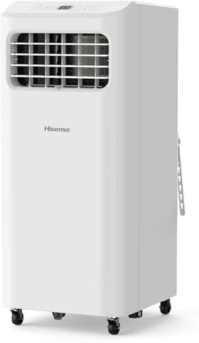 hisense portable air conditioner 6,000 btu cooling dehumidifier shown in use