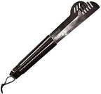 17" Long Handle Stainless Steel Grill Tongs with Locking Bracket - BBQ Grill Accessories