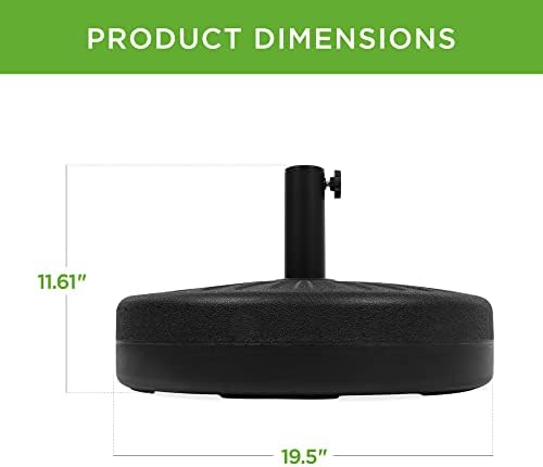 best choice products fillable umbrella base stand round on a desk or shelf