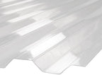 clear polycarbonate roofing panels 72" l x 21", close-up detail
