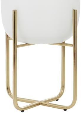 deco 79 metal planter, set of 2 planter showing dimensions